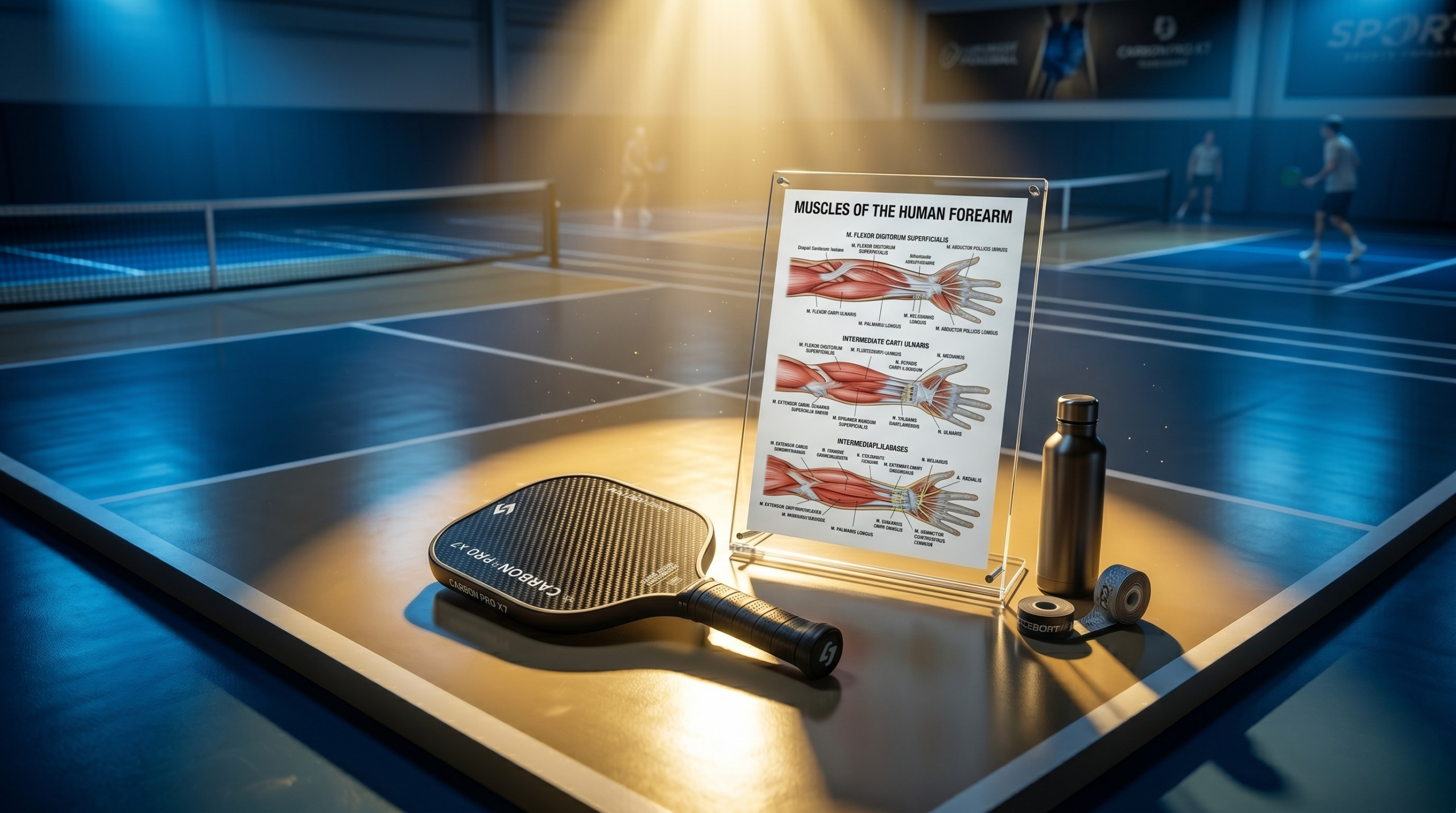 Pickleball Court and Paddle