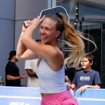 Smiling pickleball player at Center Court